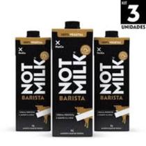 Kit 3 caixas bebida vegetal not milk barista 1l ideal para cafés e vaporização