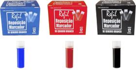 Kit 3 Caixas Com 12Un Refil Recarga Para Pincel Board Master