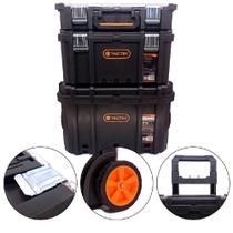 Kit 3 Caixas de Ferramentas Modular Com Rodas - Tactix Kit 3 Caixas de Ferramentas Modular Com Rodas - Tactix