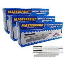 Kit 3 Caixas de Grampo para Grampeador Galvanizado 26/6 c/ 5000 Ideal para Escritório Contabilidade Escolas Home Office