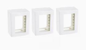Kit 3 Caixas de Sobrepor 75x95 3 Postos Sistema X Sleek Margirius 18646
