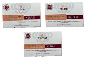 Kit 3 caixas Eximia Fortalize Kera D 30 comprimidos