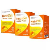 Kit 3 Caixas NutriDê Vitamina D Maxx 2000UI 60 Cápsulas - Maxinutri