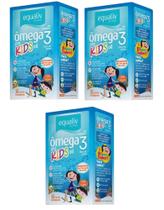 Kit 3 caixas Ômega 3 Kids Mastigáveis 180 EPA 120 DHA 30 Capsúlas Equaliv