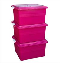 Kit 3 Caixas Organizadora 70 Litros Agraplast Cod 904 70l