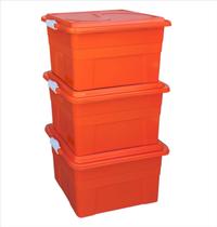 Kit 3 Caixas Organizadora 70 Litros Agraplast Cod 904 70l