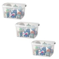 Kit 3 Caixas Organizadora Multiuso 68 litros Sanremo