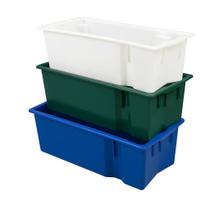 Kit 3 Caixas para Transporte 24L Injesul Branca Verde Azul Prática para Carga