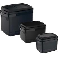 Kit 3 Caixas Térmicas 32L/12L/5L Preto