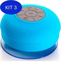 Kit 3 Caixinha De Som Portátil Bluetooth Prova Dàgua Banheiro