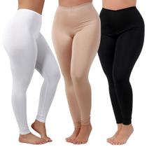 Kit 3 Calça Anágua Anti Atrito Segunda Pele Proteção Feminina Usar Por Baixo Evita Transparência