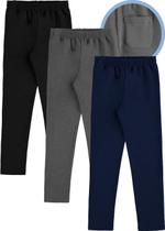 Kit 3 - Calça De Moletom Infantil Flanelada Alakazoo