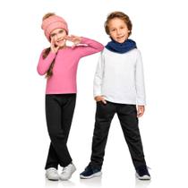 Kit 3 Calça De Moletom Infantil Flanelada em Algodão Elian