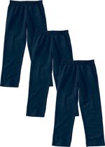 Kit 3 Calça De Moletom Infantil Juvenil Unissex Inverno Azul Marinho Malwee