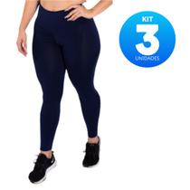 Kit 3 Calça Feminina Basica Para Treino Musculação Ginastica