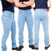 Kit 3 Calca Jeans Masculina Plus Size Tamanhos 50, 52, 54, 56 Lavagem Clara e Escura