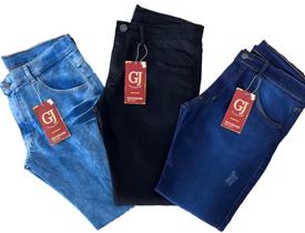 Kit 3 Calça Jeans Masculina Skinny Lycra Premium - Gj Onlaine Store