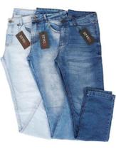 Kit 3 Calça Jeans Sarja Masculina Skinny Slim Lycra + Cores - Daze Modas Kit 3 Calça Jeans Sarja Masculina Skinny Slim Lycra + Cores - Daze Modas