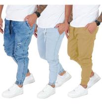 Kit 3 Calça Jogger Jeans Masculina Premium - Daze Modas
