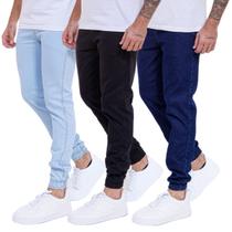Kit 3 Calça Jogger Jeans Masculina Premium