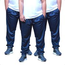 KIT 3 Calça Jogger Masculina Plus Size Lisa Helanca Flanelada