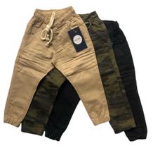 kit 3 calça jogger menino jeans infantil Juvenil Masculino com laycra tam 4 ao 16 anos