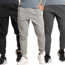 KIT 3 Calça Jogger Moletom Flanelado Bella Fiore Roupa Para Inverno Moda Casual Masculina KIT 3 Calça Jogger Moletom Flanelado Bella Fiore Roupa Para Inverno Moda Casual Masculina