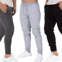 KIT 3 Calça Jogger Moletom Flanelado WLS Modas Roupa Para Inverno Moda Casual Masculina