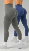 Kit 3 Calça Legging Fitness Levanta Bumbum G Kit 3 Calça Legging Fitness Levanta Bumbum G