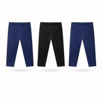 Kit 3 Calça Legging Kyly Infantil Menina Basica Escolar Dia a Dia Util -