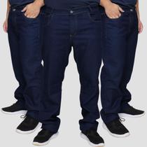 Kit 3 Calça Masculina Jeans Plus Size Slim Lycra Stretch
