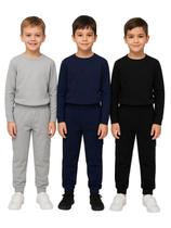 Kit 3 Calça Moletom Felpado Juvenil Bolso Lateral e Cordão