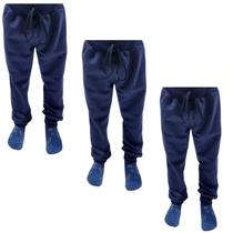 Kit 3 Calça Moletom Flanelada Infantil Menino Menina 2 Ao 10