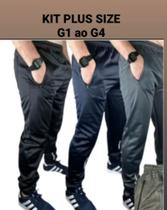 Kit 3 Calça PLUS SIZE, G1 ao G4, flanelada, masculina. Uso casual e esportivo. Kit 3 Calça PLUS SIZE, G1 ao G4, flanelada, masculina. Uso casual e esportivo.