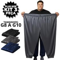 Kit 3 Calça Plus Size Masculina Esporte Academia G8 e G10