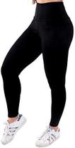 Kit 3 Calça Roupas Legging Preta Fitness Lisa Feminina Suplex Cós Alto Para Academia Esporte Corrida Lazer Dia Dia En