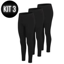 Kit 3 Calça Térmica Frio Inverno Leg Segunda Pele Flanelada - GOD TALENT