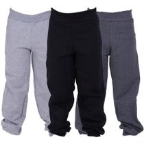 Kit 3 Calças Algodão Moletom Infantil