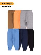 Kit 3 Calças Bebê Sortidas Diversas Cores Kit Menino Kit 3 Calças Bebê Sortidas Diversas Cores Kit Menino