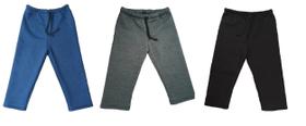 Kit 3 calças de moletom azul, preta e cinza - flanelado por dentro