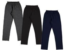 Kit 3 Calças de Moletom Flanelada Infantil Unissex Calça Escolar Dalri 079