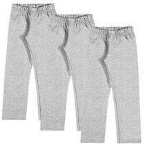 Kit 3 Calças de Moletom Infantil Cinza Flanelada Elian Kit 3 Calças de Moletom Infantil Cinza Flanelada Elian