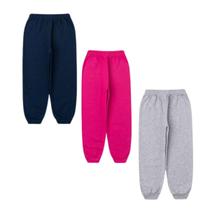 Kit 3 Calças De Moletom Juvenil Infantil Inverno Menina Menino Kit 3 Calças De Moletom Juvenil Infantil Inverno Menina Menino