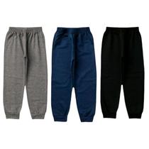 Kit 3 Calças Infantil Juvenil Moletom Com Punho Unisex 1 a 16