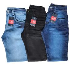 Kit 3 Calças Jeans Elastano Premium