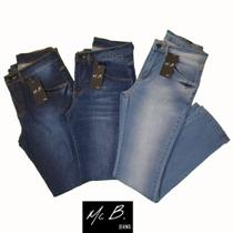 Kit 3 Calças Jeans Masculina Com Lycra Elastano Sortidas Mc B. Jeans