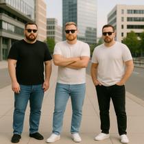 Kit 3 CALÇAS JEANS MASCULINA LISA Plus Size Grande Tamanho 44 46 48 Básica Reforçada 1098 Kit 3 CALÇAS JEANS MASCULINA LISA Plus Size Grande Tamanho 44 46 48 Básica Reforçada 1098