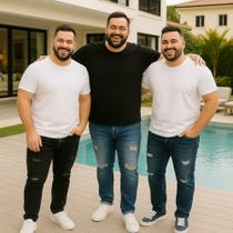 Kit 3 CALÇAS JEANS Masculina RASGADA Plus Size Grande Tamanho 44 46 48 Reforçada 1096 Kit 3 CALÇAS JEANS Masculina RASGADA Plus Size Grande Tamanho 44 46 48 Reforçada 1096