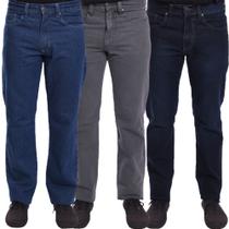 Kit 3 Calças Jeans R7Jeans Masculina Modelo Tradicional