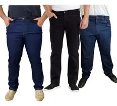 Kit 3 Calças Jens Masculino Plus Size G1 Kit 3 Calças Jens Masculino Plus Size G1